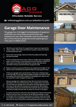 Flyer Design by EDEN B. DESIGN for AGG DOORS PTY LTD | Design: #5548267