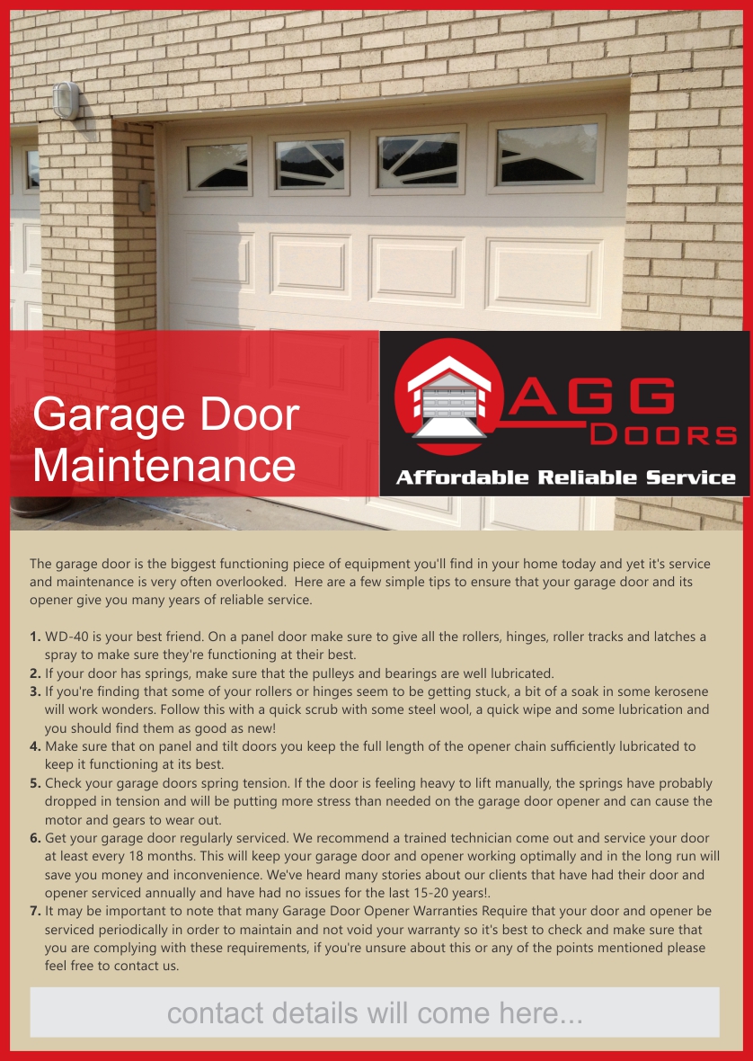 Elegant Playful Flyer Design For Agg Doors Pty Ltd By Dhaval84 Flyer Design By Dhaval84 For Information Garage Door Company 5546151
