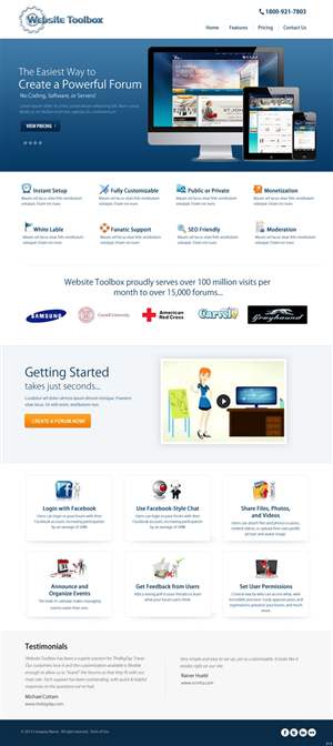 Landing Page Design by pb for this project | Design: #1524449