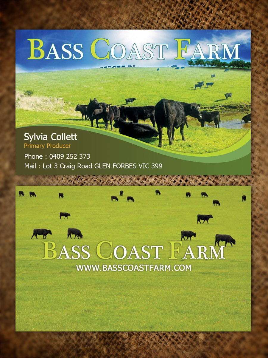 Business Card Design by Sandaruwan for Bass Coast Farm Pty Ltd | Design #5510839