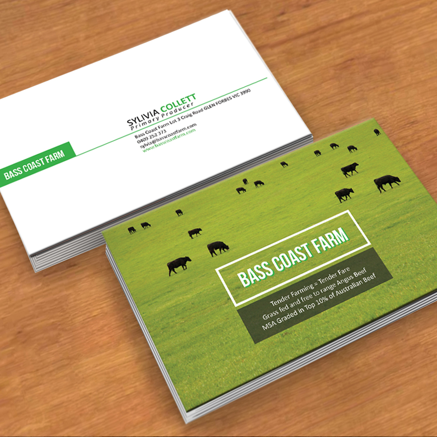 Business Card Design by laurenebf for Bass Coast Farm Pty Ltd | Design #5512170