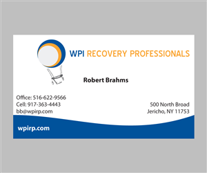 Business Card Design by WholeBranding® for WPI Recovery Professionals | Design #1519479
