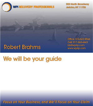 Business Card Design by JessicaD for WPI Recovery Professionals | Design: #1533806