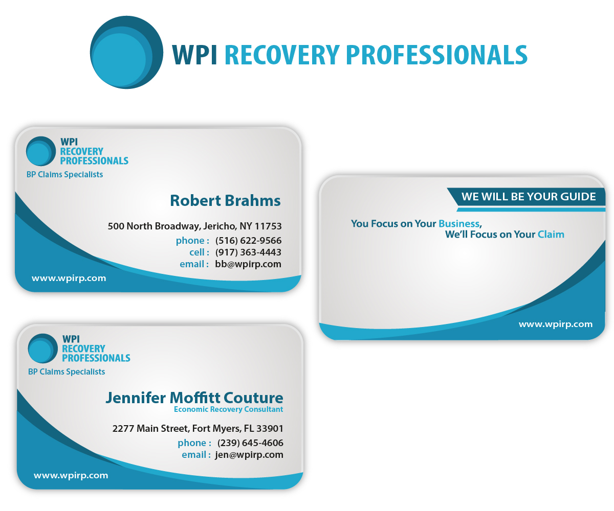 Business Card Design by @vorbys for WPI Recovery Professionals | Design: #1548618