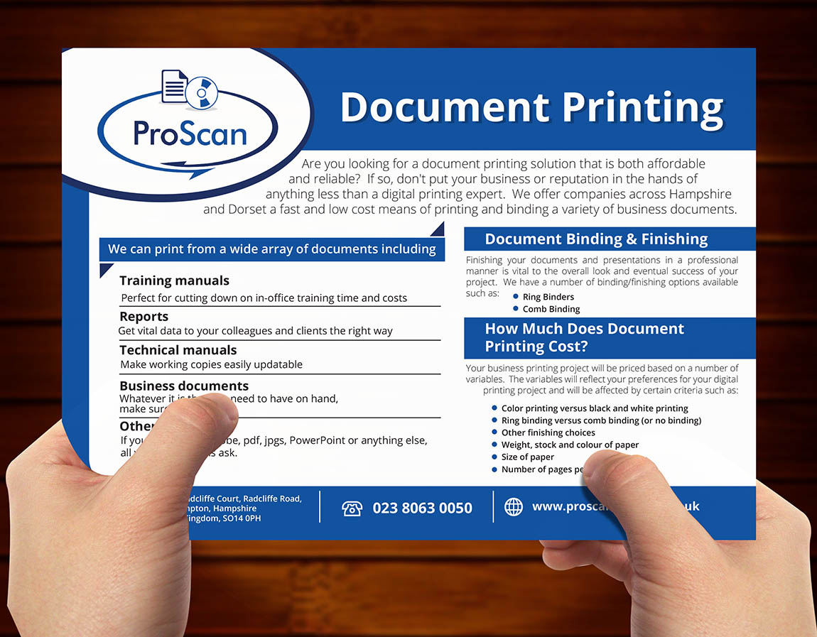 Flyer Design by Ushan sampath for ProScan Document Imaging Ltd | Design #5516595