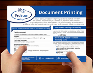 Flyer Design by Ushan sampath for ProScan Document Imaging Ltd | Design #5516595
