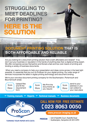 Flyer Design by rkailas for ProScan Document Imaging Ltd | Design: #5539425