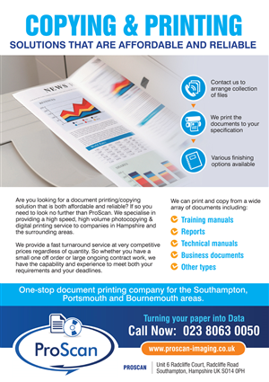 Flyer Design by rkailas for ProScan Document Imaging Ltd | Design: #5557232