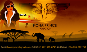 Adventurous female pilot | Design de Carte de Visite par Expert Designer