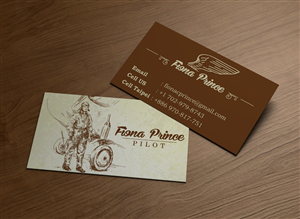 Adventurous female pilot | Design de Carte de Visite par MPStudio