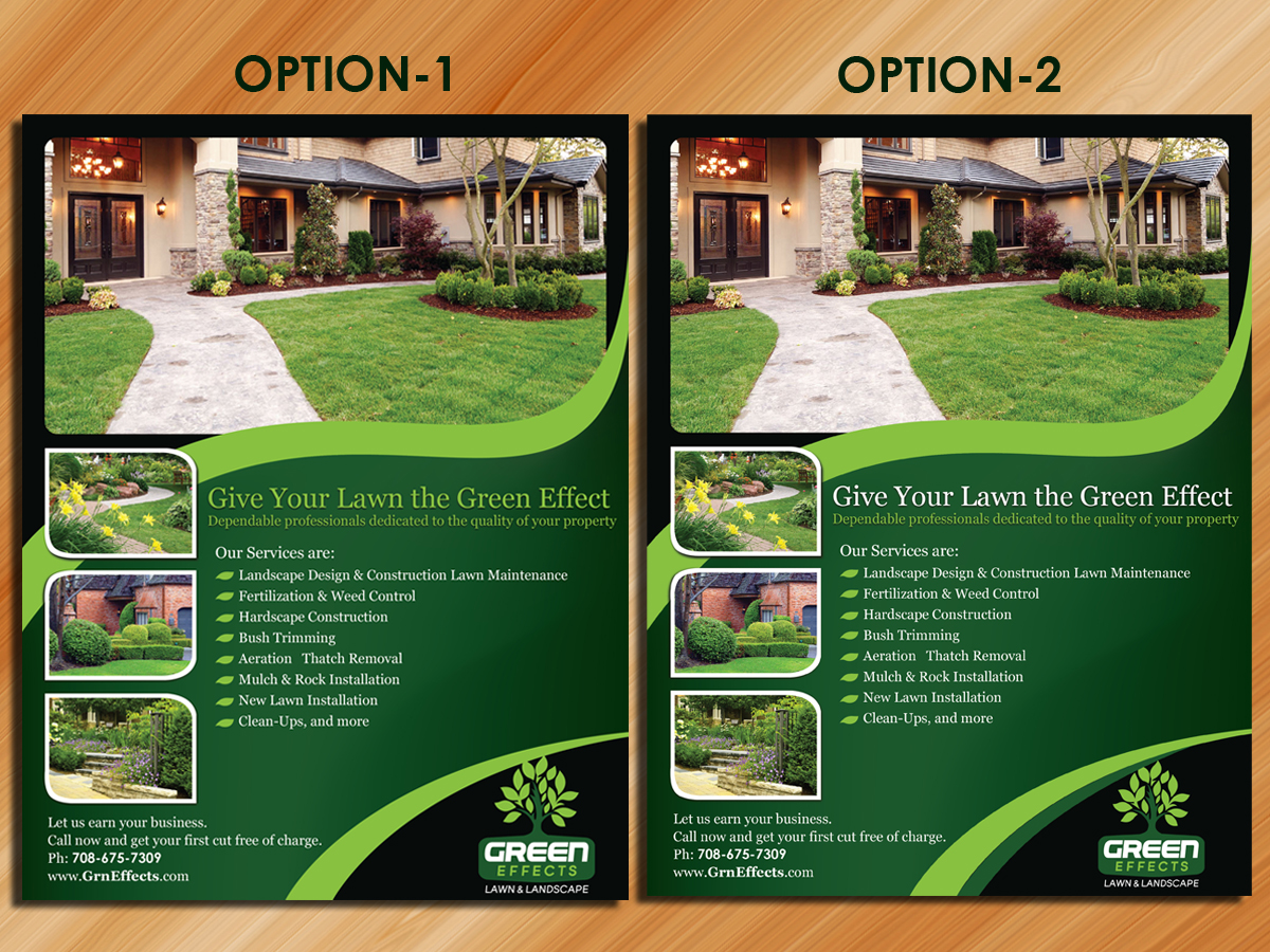 elegant playful landscaping flyer design for a company by landscaping flyer design