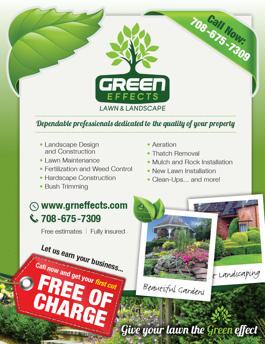 Elegant, Playful, Landscaping Flyer Design for a Company ...