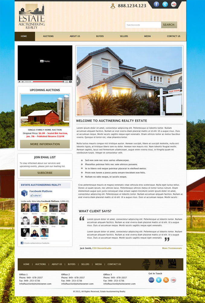 Diseño Wordpress por Expert Designer para AuctionServices.com, Inc. | Diseño #1533426