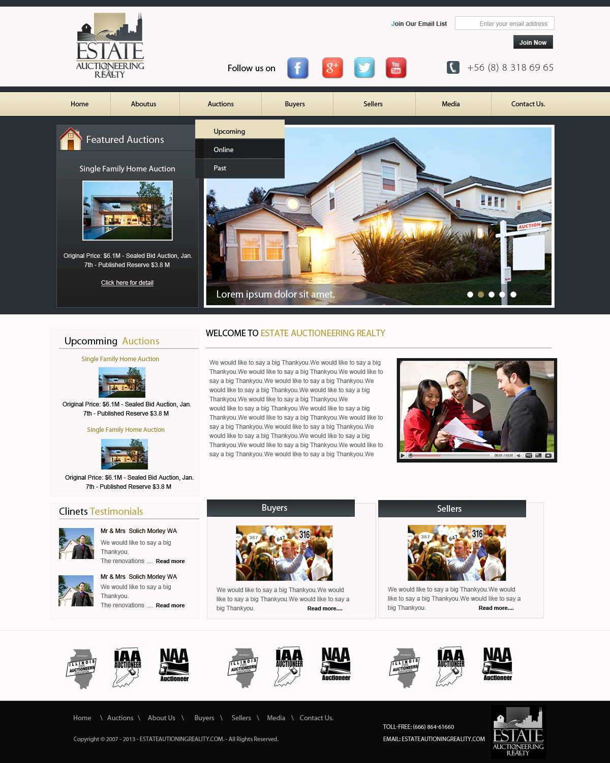 Wordpress Design by Creative X Designs for AuctionServices.com, Inc. | Design #1545526