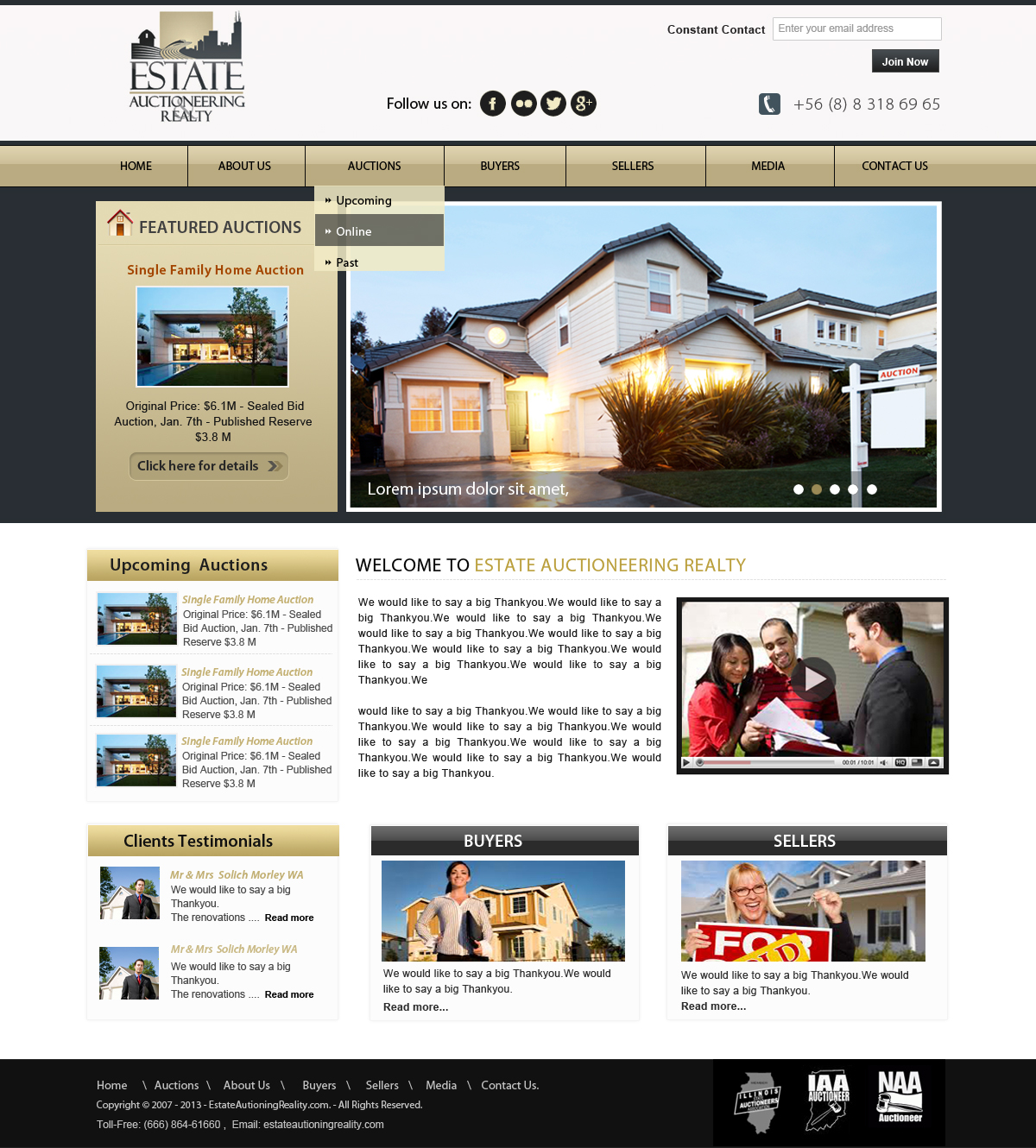 Wordpress Design by Creative X Designs for AuctionServices.com, Inc. | Design #1548297