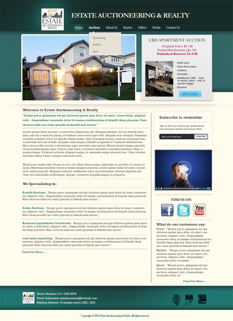 WordPress-Design von Risa für AuctionServices.com, Inc. | Design #1539440
