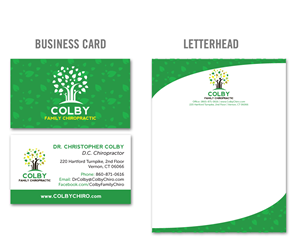 Stationery Design by Ryan for Colby Family Chiropractic DBA South Windsor Neck & Back | Design #1618797