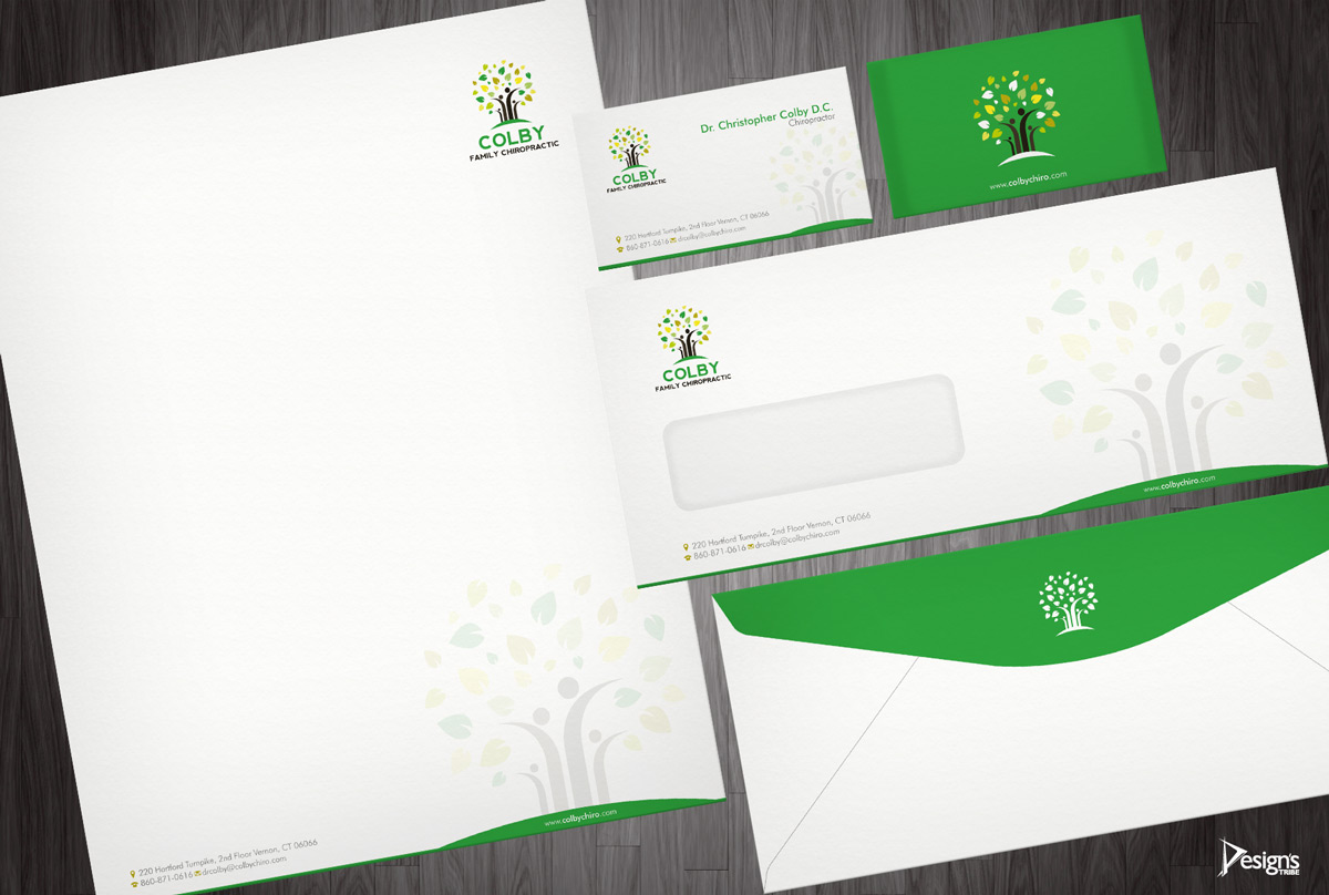 Stationery Design by DesignsTRIBE for Colby Family Chiropractic DBA South Windsor Neck & Back | Design #1520709