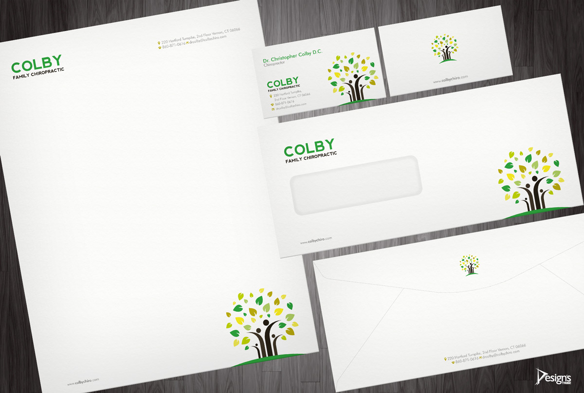 Stationery Design by DesignsTRIBE for Colby Family Chiropractic DBA South Windsor Neck & Back | Design #1590088