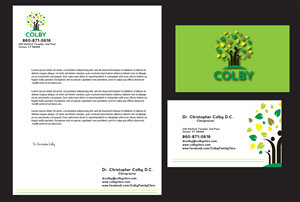 Stationery Design by asha for Colby Family Chiropractic DBA South Windsor Neck & Back | Design #1612084