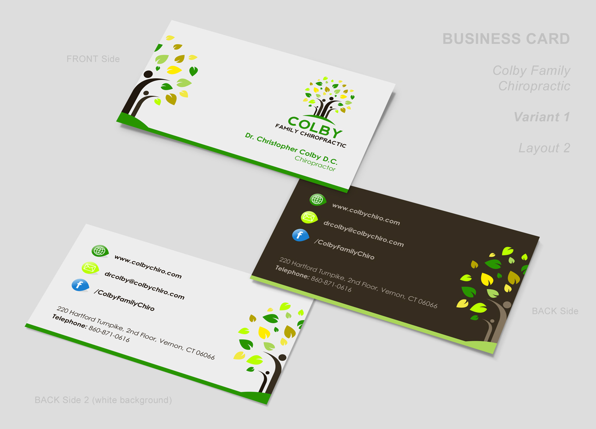 Stationery Design by logodentity for Colby Family Chiropractic DBA South Windsor Neck & Back | Design #1611468