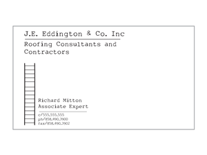 Business Card Design by Nathan Bevans for J.E. Eddington  Co. Inc. | Design: #1529920