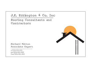 Business Card Design by Nathan Bevans for J.E. Eddington  Co. Inc. | Design: #1529923