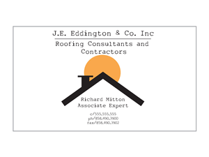 Business Card Design by Nathan Bevans for J.E. Eddington  Co. Inc. | Design: #1529927