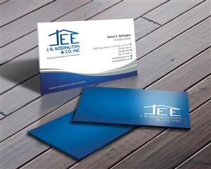 Business Card Design by Sarah Mathews for J.E. Eddington  Co. Inc. | Design: #1540294