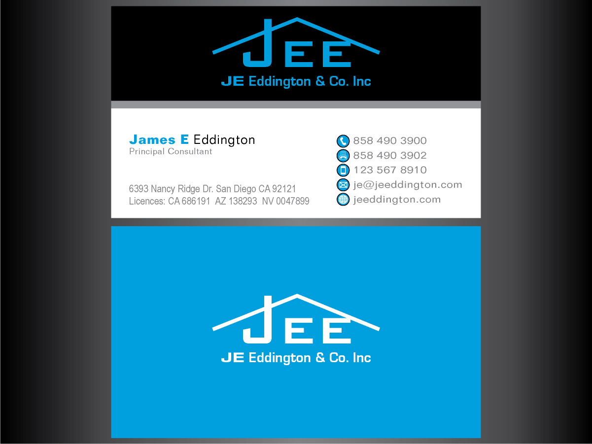 Business Card Design by Arnett for J.E. Eddington  Co. Inc. | Design #1537135