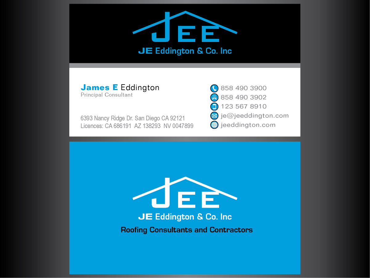 Business Card Design by Arnett for J.E. Eddington  Co. Inc. | Design #1537791