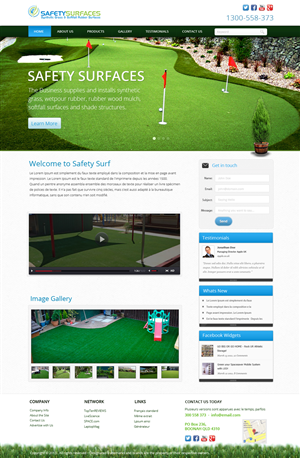 Safety Surfaces WP Theme Design COMMITTED PAY | WordPress-Design von OM