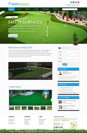 Safety Surfaces WP Theme Design COMMITTED PAY | Wordpress Design by OM