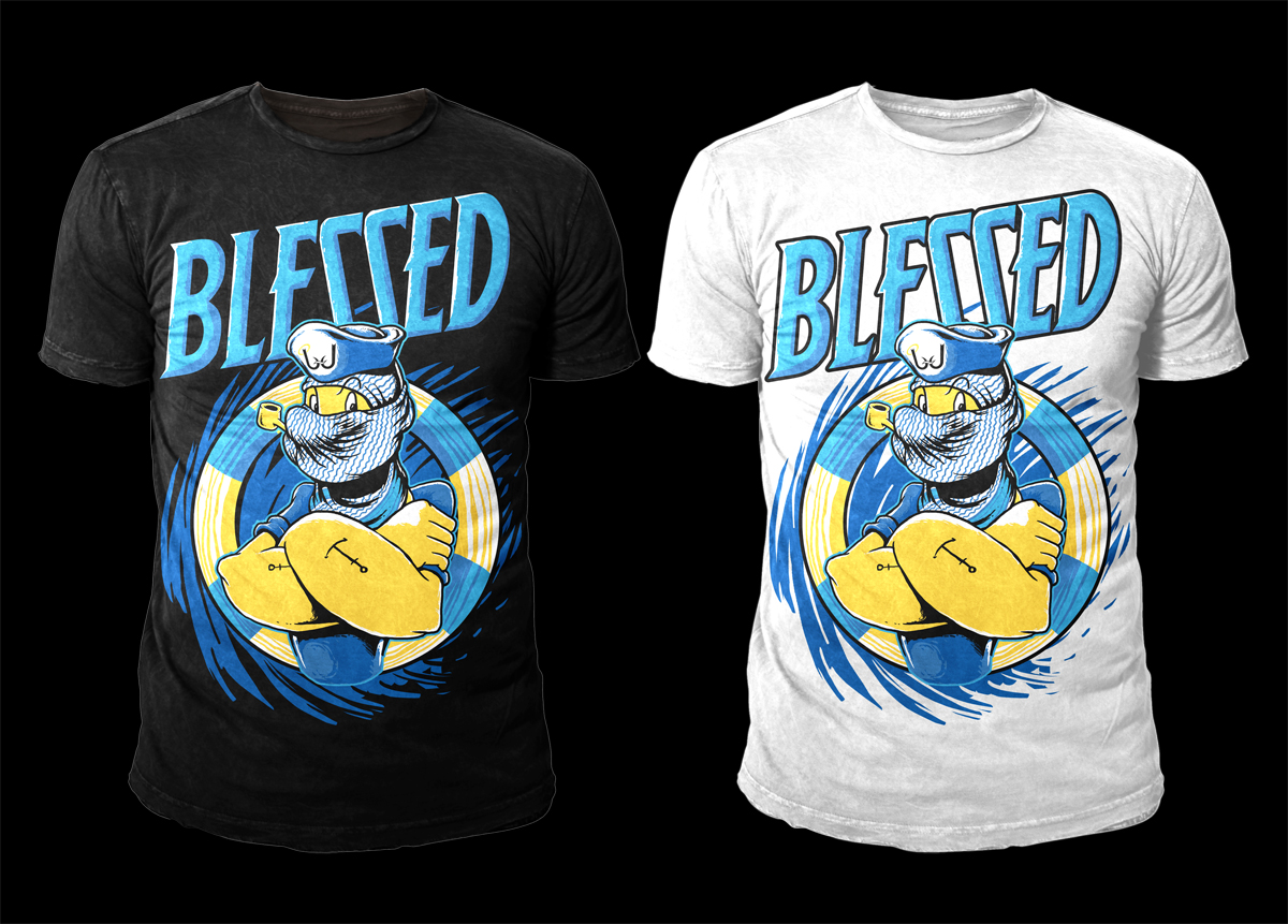 T-shirt Design by D'Mono for Blessed co. | Design #5546092