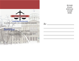 Postcard Design by zoe.hodgson for Laser Legal Service | Design: #5546716