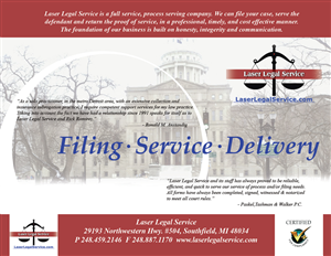 Postcard Design by zoe.hodgson for Laser Legal Service | Design: #5561187