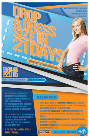Diseño de Póster por iMAGICations para Kinetafit | Diseño #5558424
