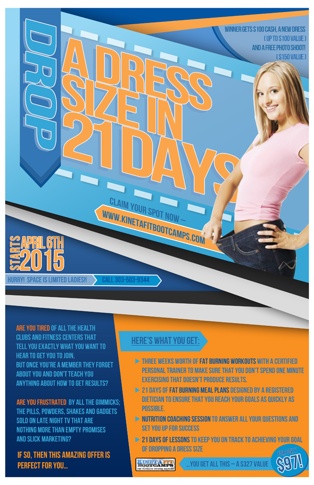 Diseño de Póster por iMAGICations para Kinetafit | Diseño #5558548