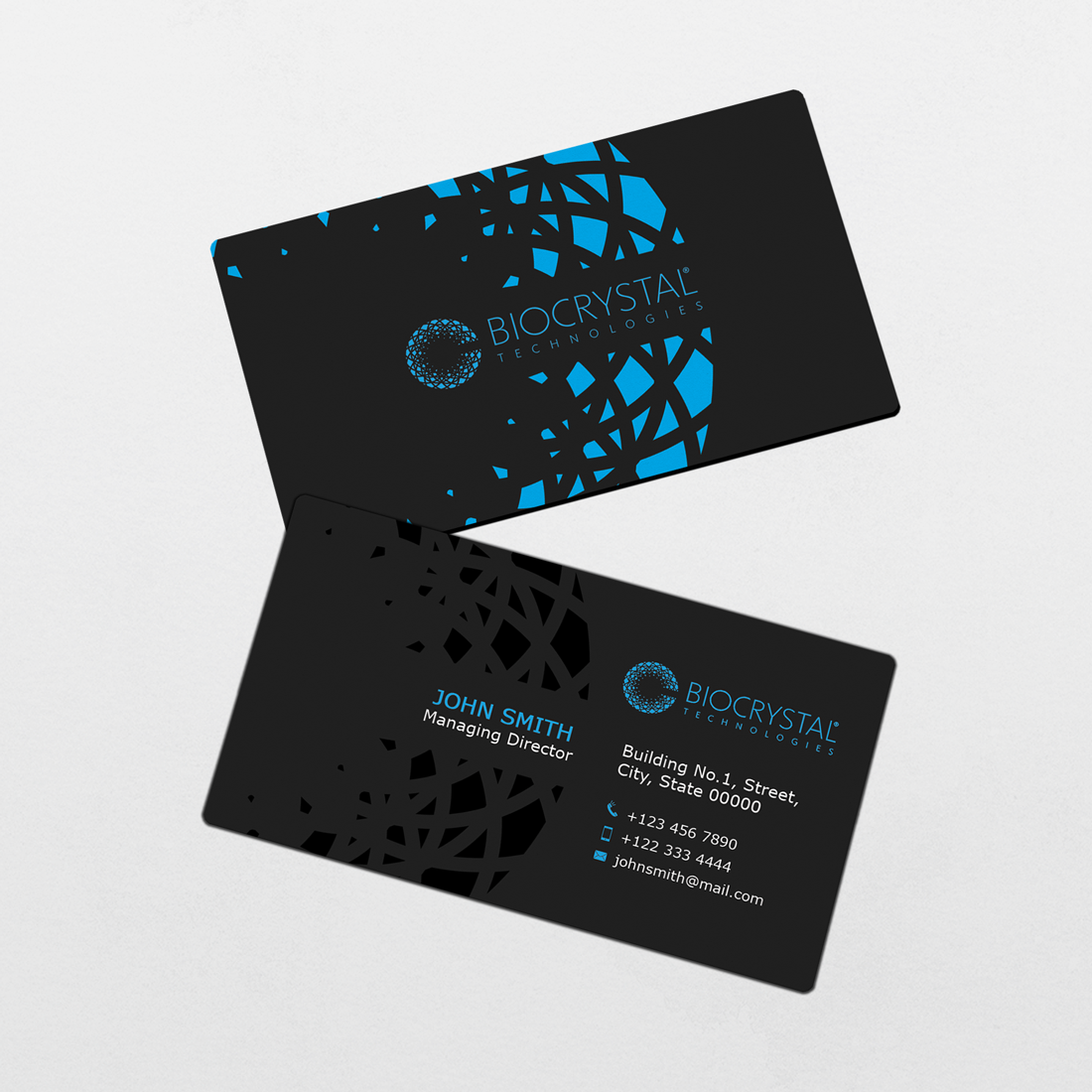 Business Card Design by Sajin for Biocrystal technologies  | Design #5577563