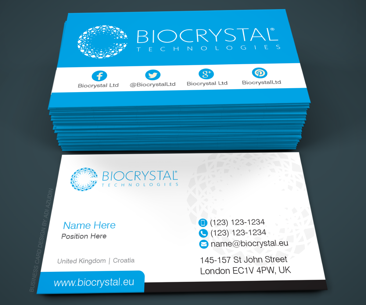 Visitenkarten-Design von adiazudin für Biocrystal technologies  | Design #5529969