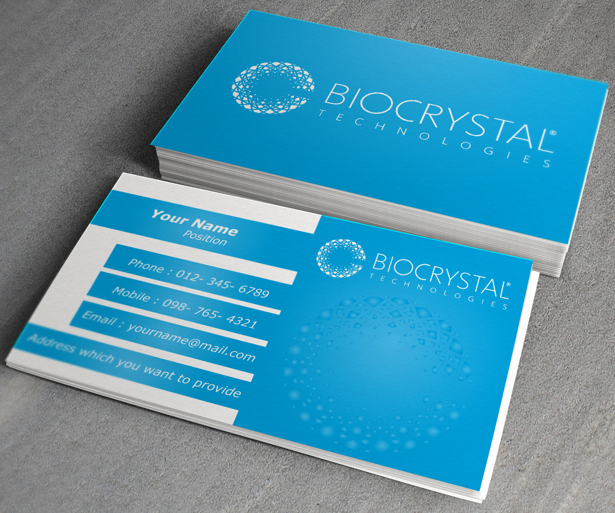Business Card Design by toron00 for Biocrystal technologies  | Design #5535260