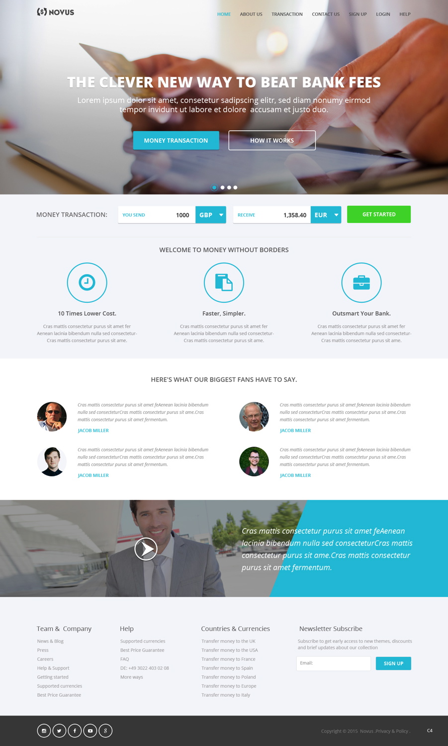 Wordpress Design by pb for Novus Exchange | Design #5564745