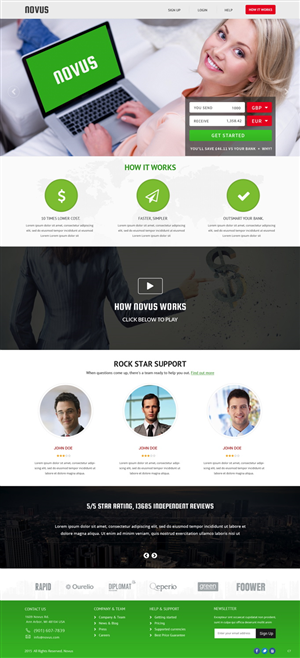 Wordpress Design by pb for Novus Exchange | Design: #5564752