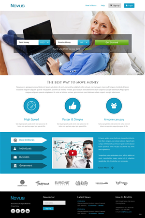 Wordpress Design by pb for Novus Exchange | Design: #5564760