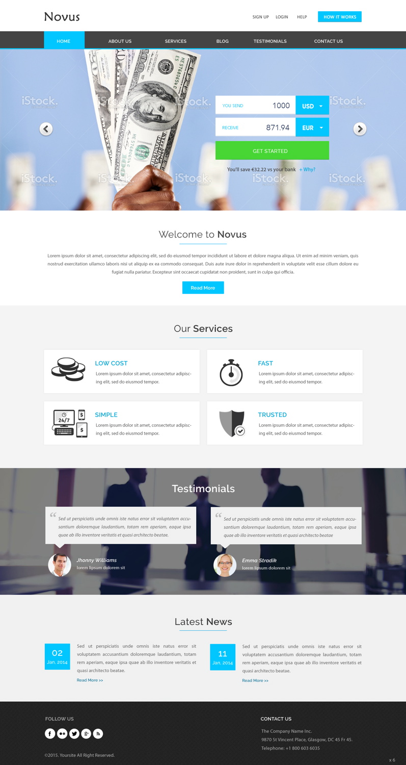 Wordpress Design by pb for Novus Exchange | Design #5564762