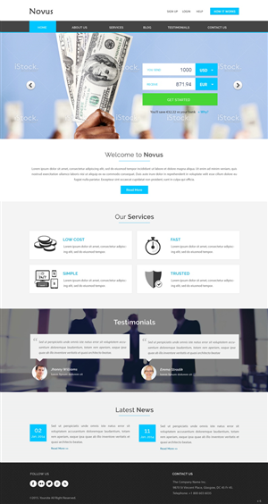 Wordpress Design by pb for Novus Exchange | Design: #5564762