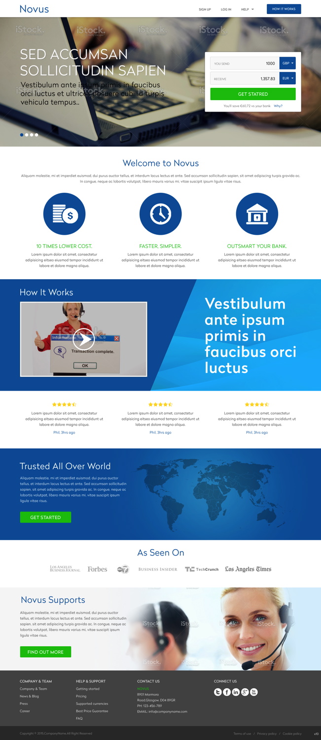 Wordpress Design by pb for Novus Exchange | Design #5575272