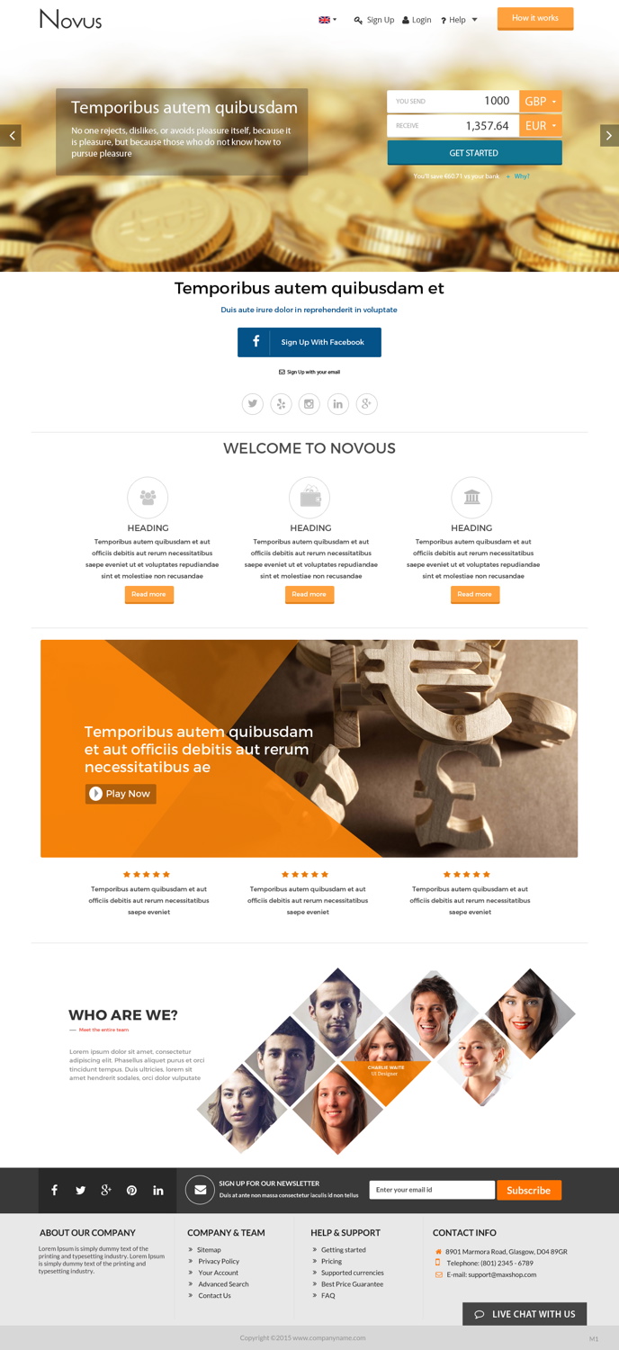 Wordpress Design by pb for Novus Exchange | Design #5575277
