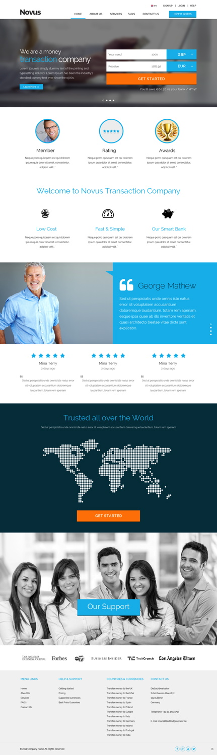 Wordpress Design by pb for Novus Exchange | Design #5575288