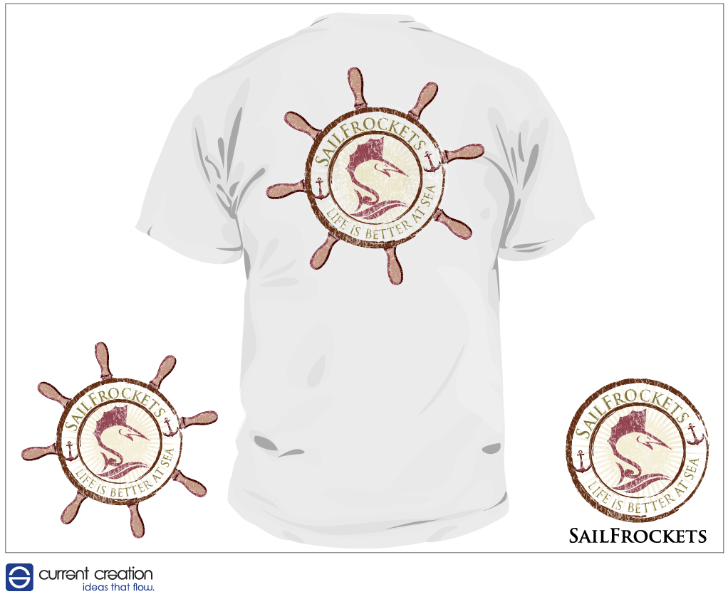 T-shirt Design by Current Creation for Sail Frockets | Design #1534395